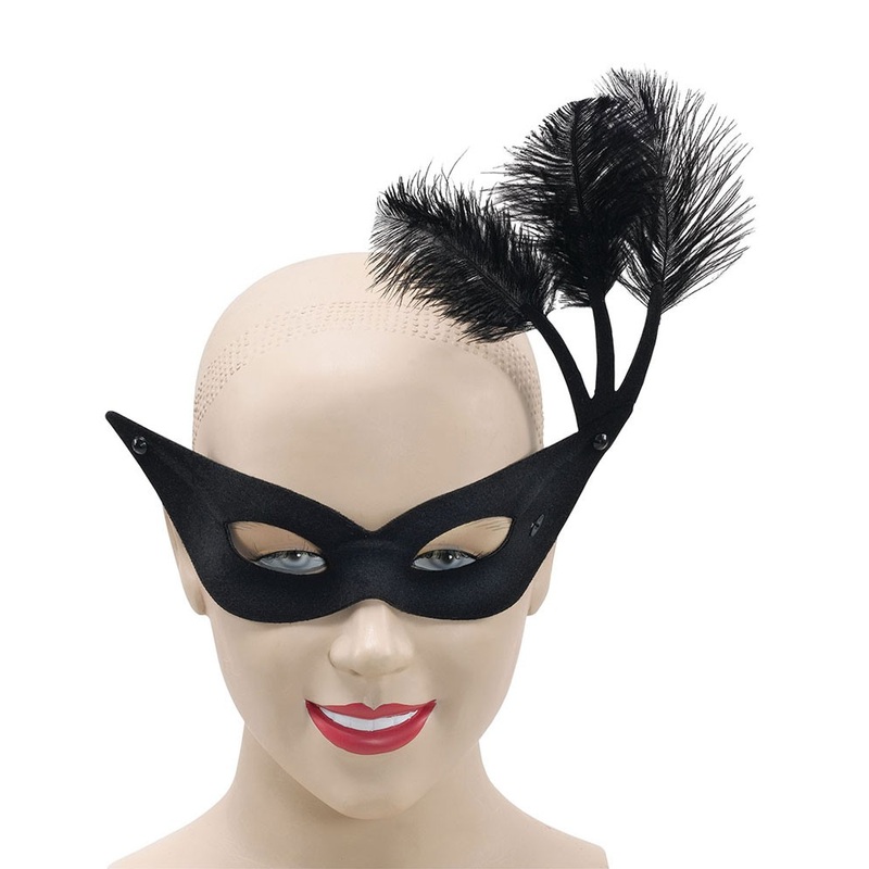 Elaine eye mask with feathers