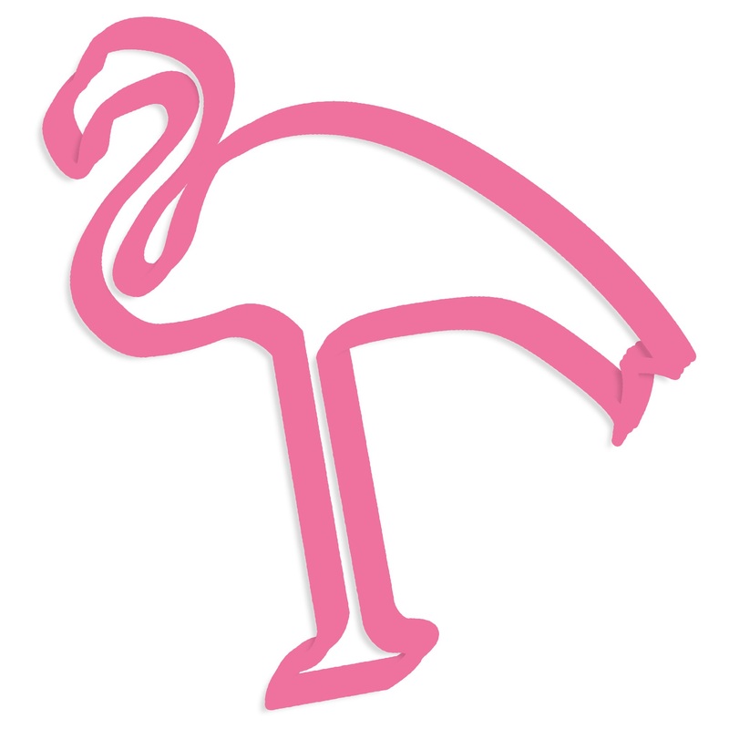 Flamingo Paradise cookie cutter