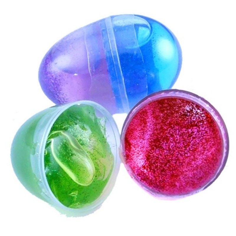 Glittering plasticine egg giveaway