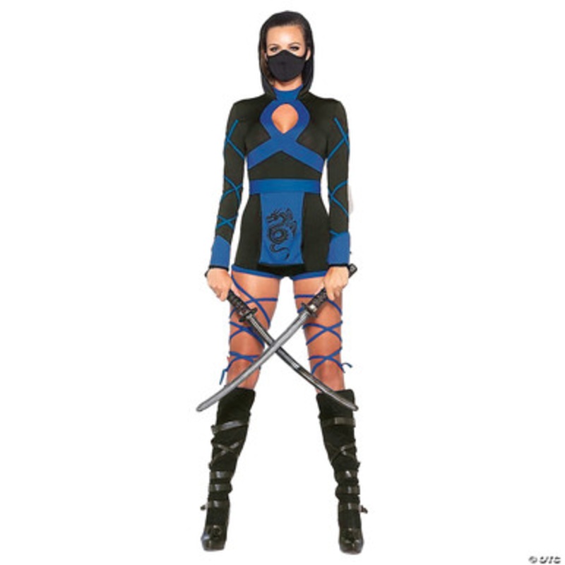Ninja 3PC Black/Blue Adult Female Small