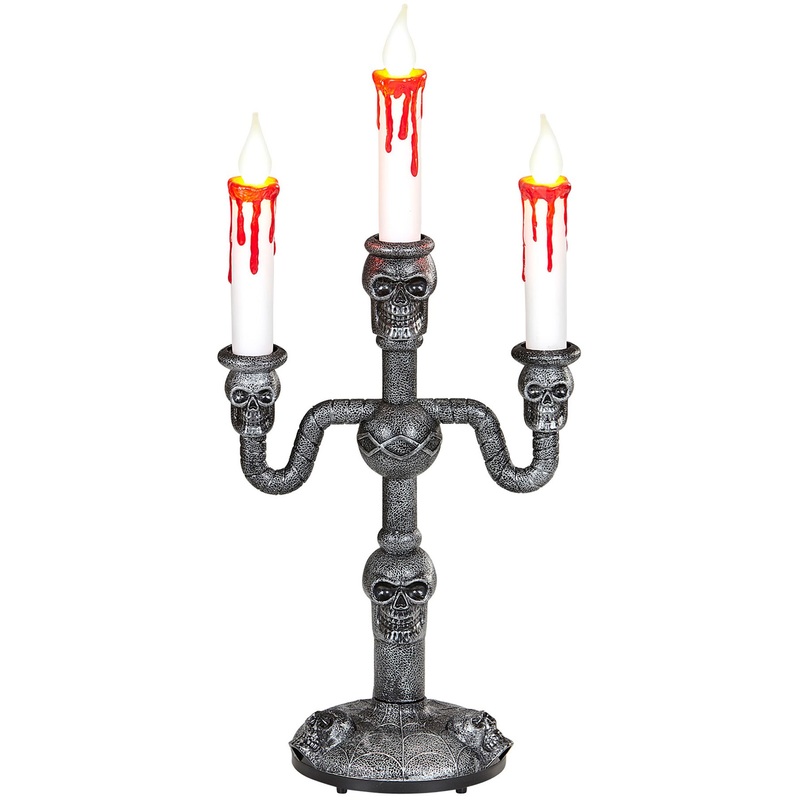 Skull candlestick 18 x 40cm