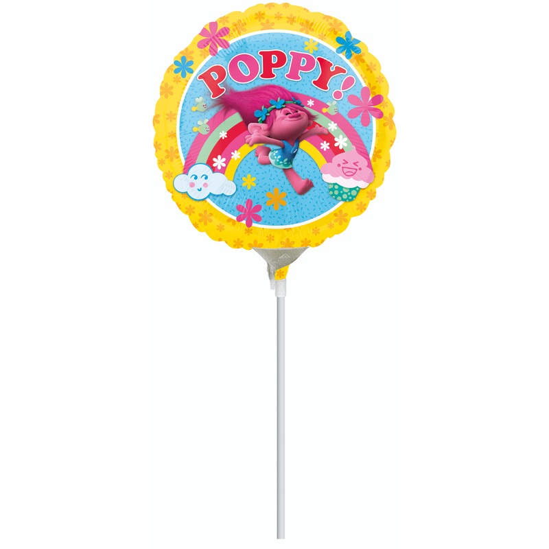 Stick balloon Trolls Poppys rainbow