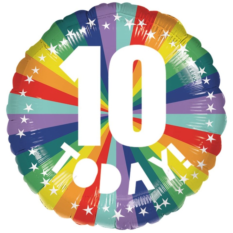 10th Birthday Rainbow Balloon – 17
