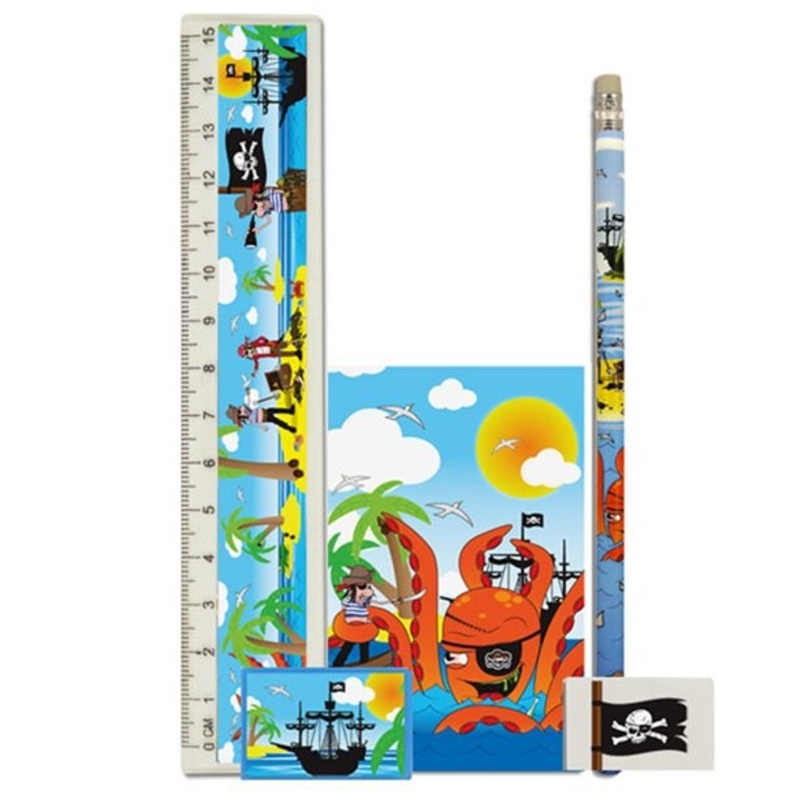 Pirate stationery set treasure hunt 5 pieces