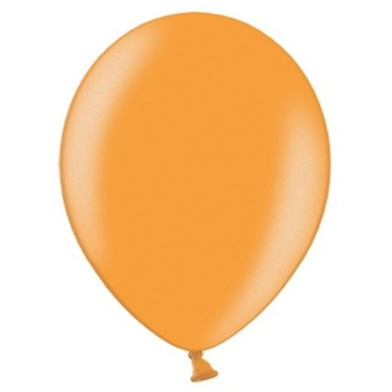 20 party star metallic balloons orange 23cm