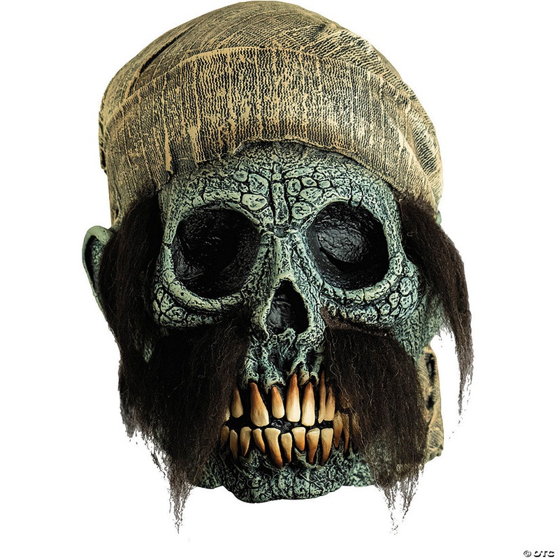 Adults Illusive Concepts Pirate Skull Overhead Latex Mask – One Size