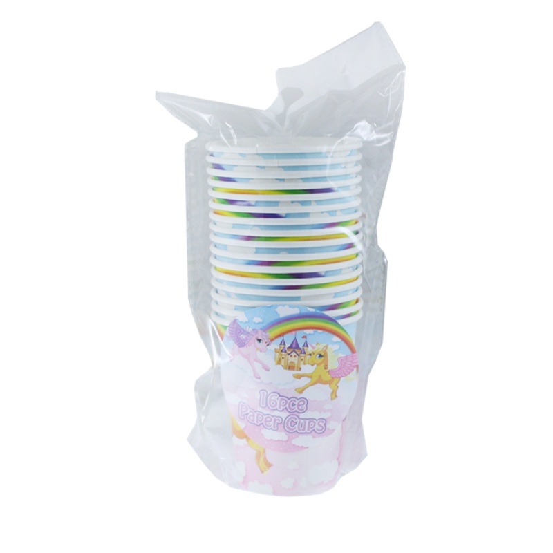 Unicorn Party Paper Cups – 16 Pack