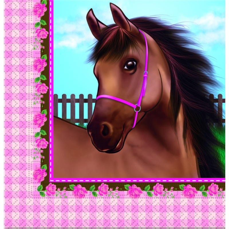 20 horse whisper napkins 33cm