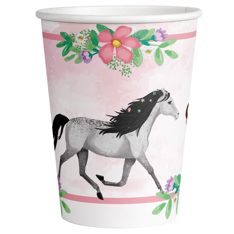 8 paper cups for horses 250ml