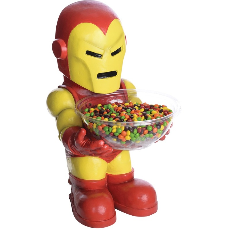 Motif iron man statue with candy bowl