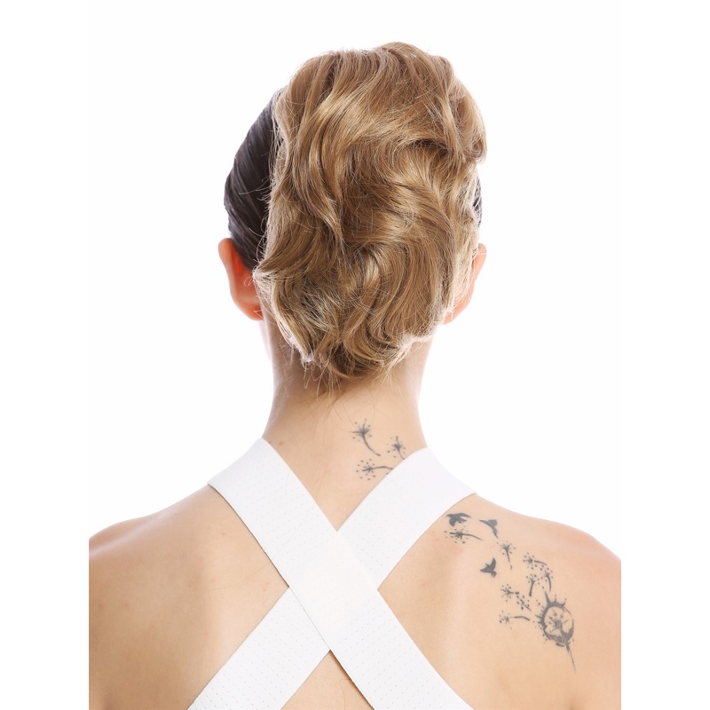 Ponytail Hairpiece Extensions short great volume wavy honey blond 8