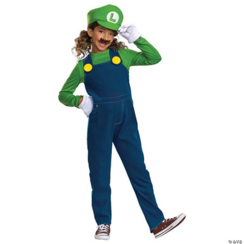 Super Mario Brothers Luigi Kids Elevated Costume Small