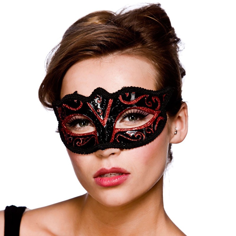 Verona Eyemask – Red and Black