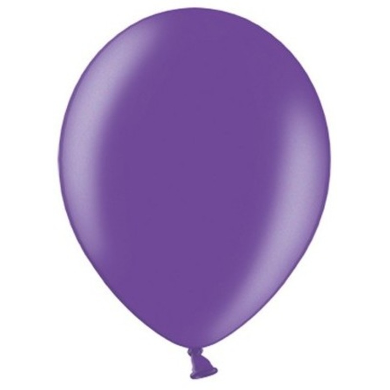 50 party star metallic balloons purple 23cm