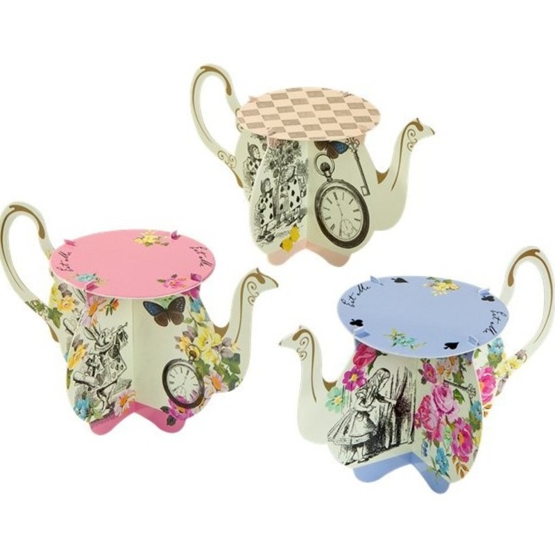 6 Alice in Wonderland Tea Party Muffin Stand 8cm