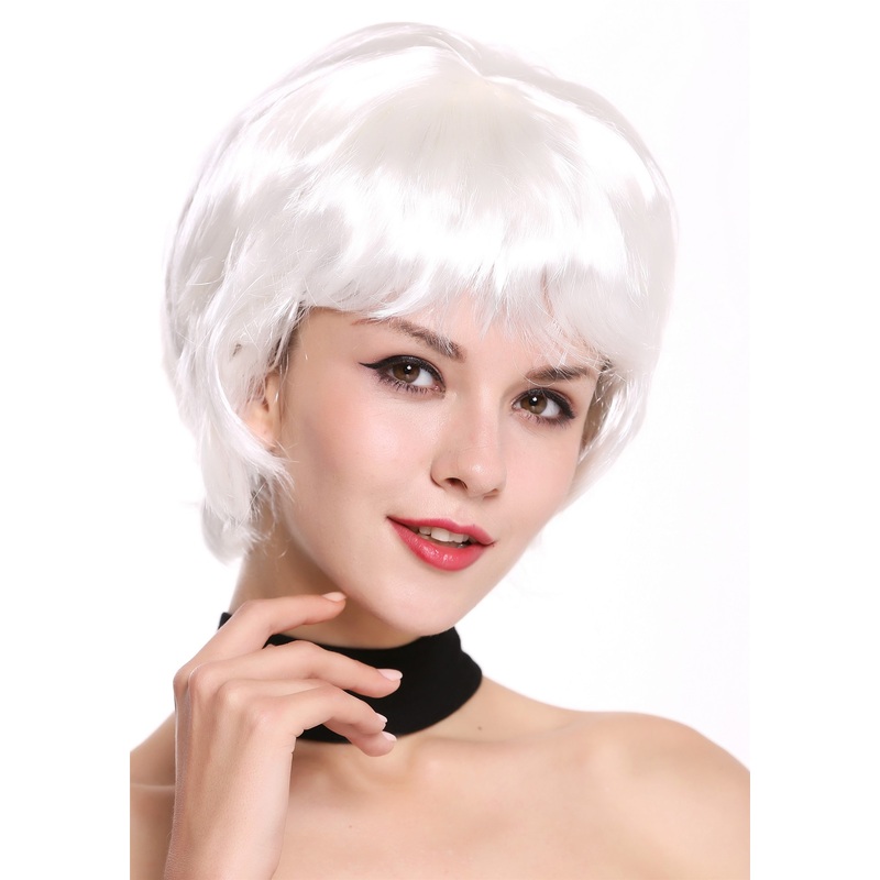 Lady Party Wig short straight but wild white DH1390-ZA68