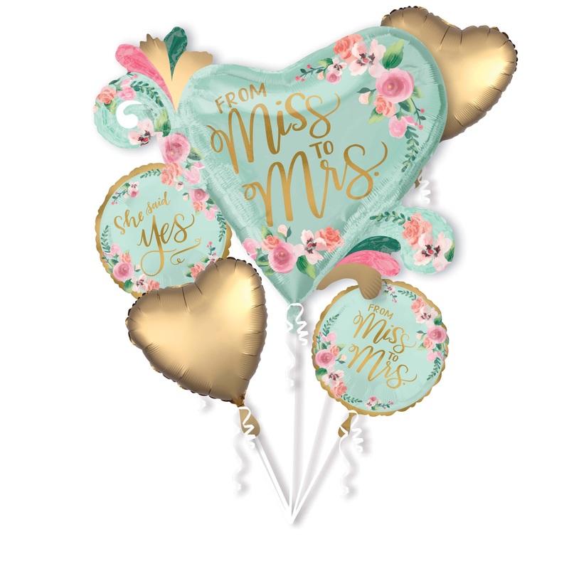 Miss to Mrs Foil Balloon Set