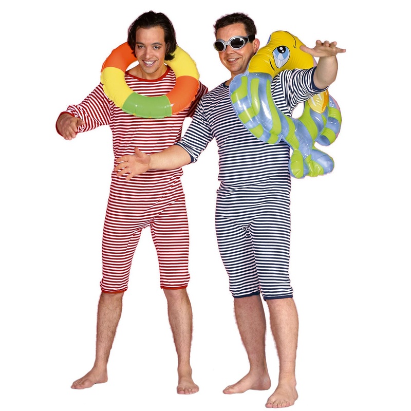 Red striped 20s men’s swimsuit 50