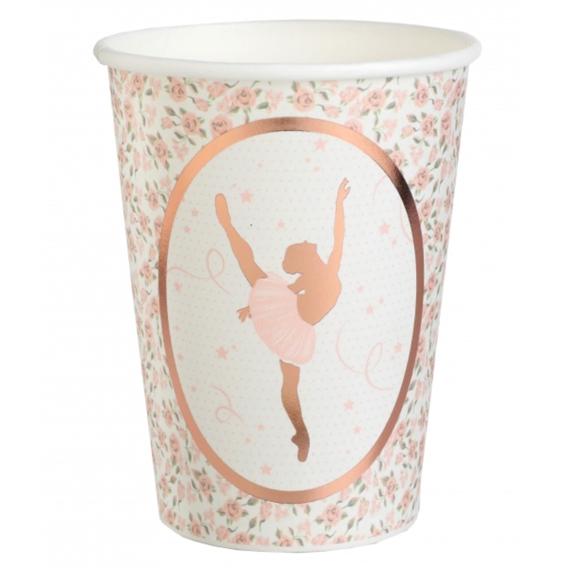 10 ballerina paper cups Arabesque 270ml