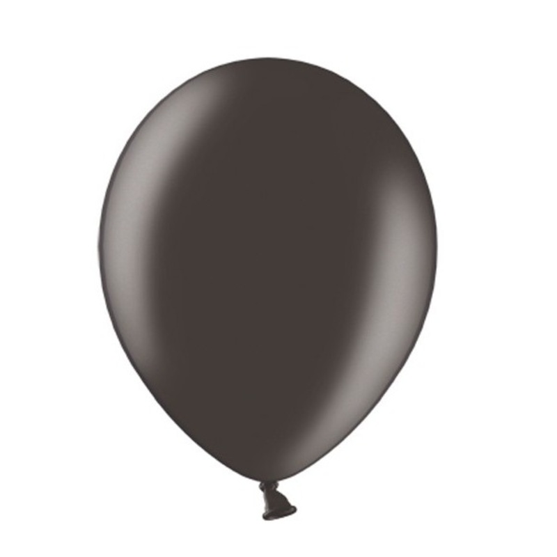 100 latex balloons metallic black 25cm