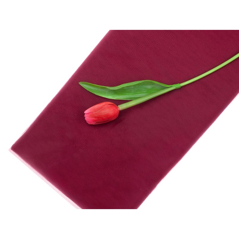 Fine tulle net Grazia wine red 10 x 1.5m