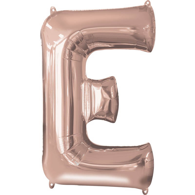 16” Letter ‘E’ Rose Gold Air Fill Balloon