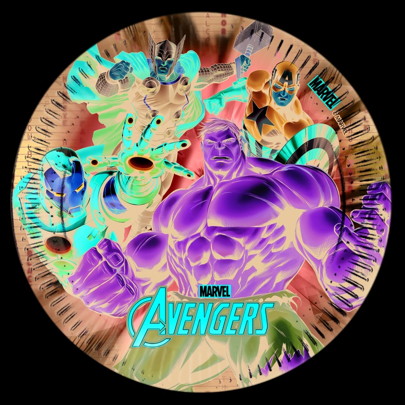 8 Avengers Universe paper plates 20cm