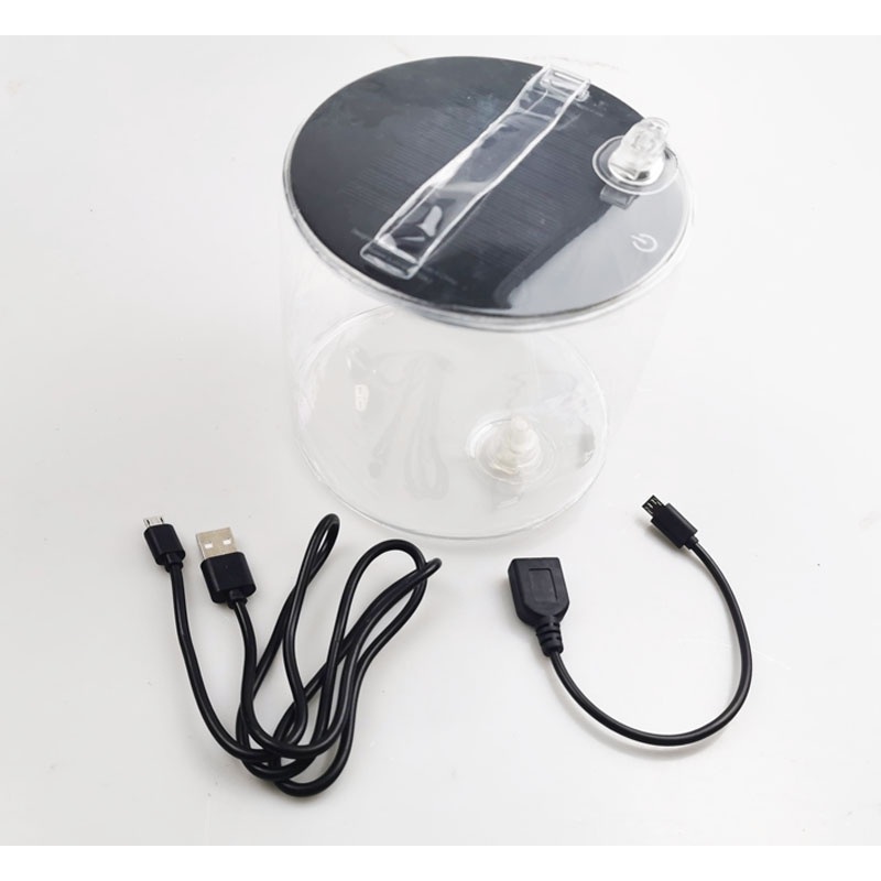 USB PRO Inflatable Solar Powered White LED Lantern