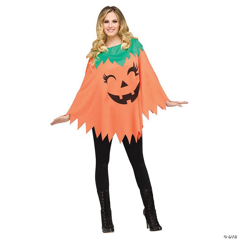 Women’s Pumpkin Poncho Costume