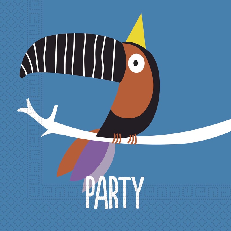 20 jungle birthday napkins 33cm