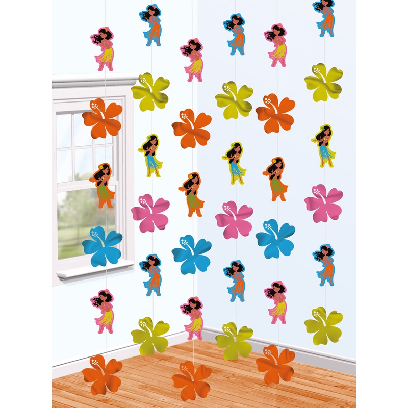 6 Hawaiian Hula Girls hangers 2.1m