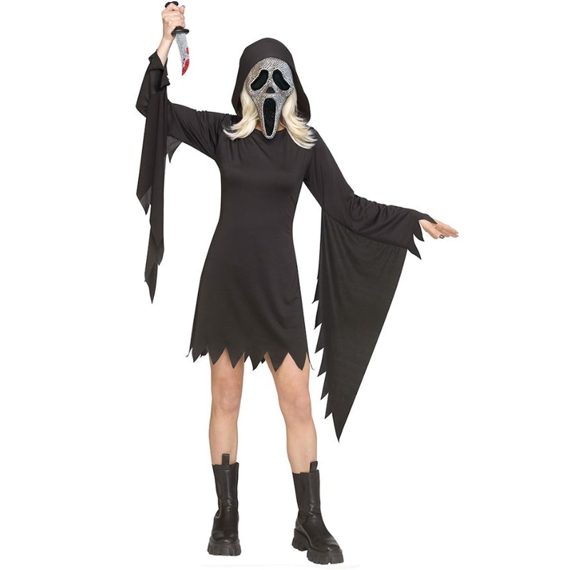 Ghost Face Rhinestone Costume – Ladies