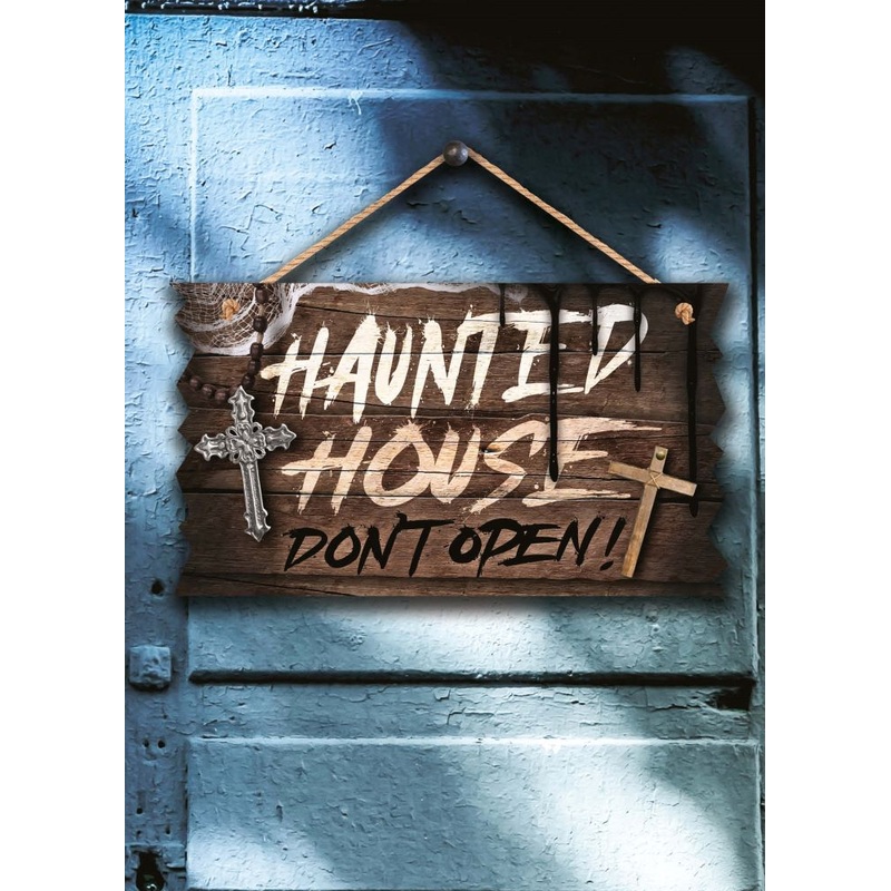 Haunted House decorative sign 35 x 20cm