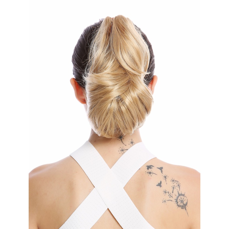 Ponytail Hairpiece Extensions short wavy honey blond 10