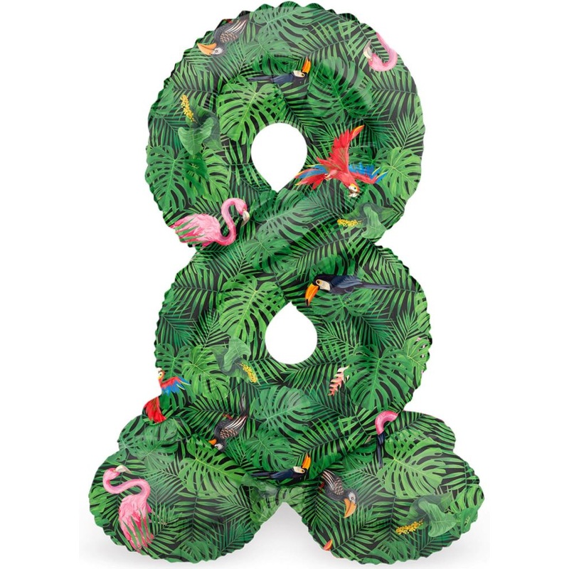 Standing Number 8 Balloon Jungle 41cm