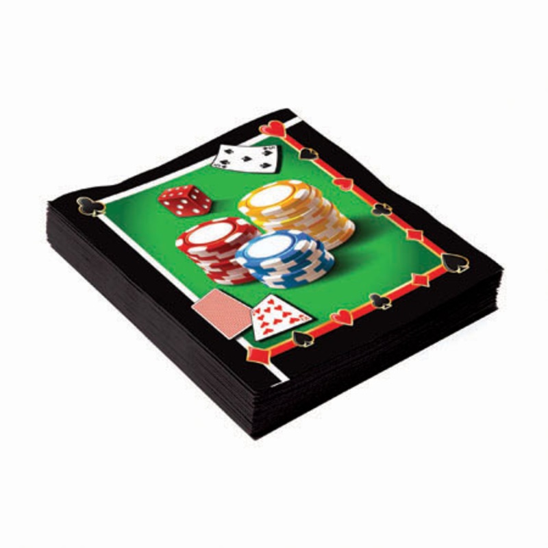 16 Casino Club napkins 25cm
