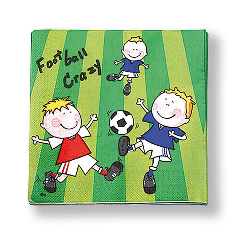 20 napkins Football Crazy