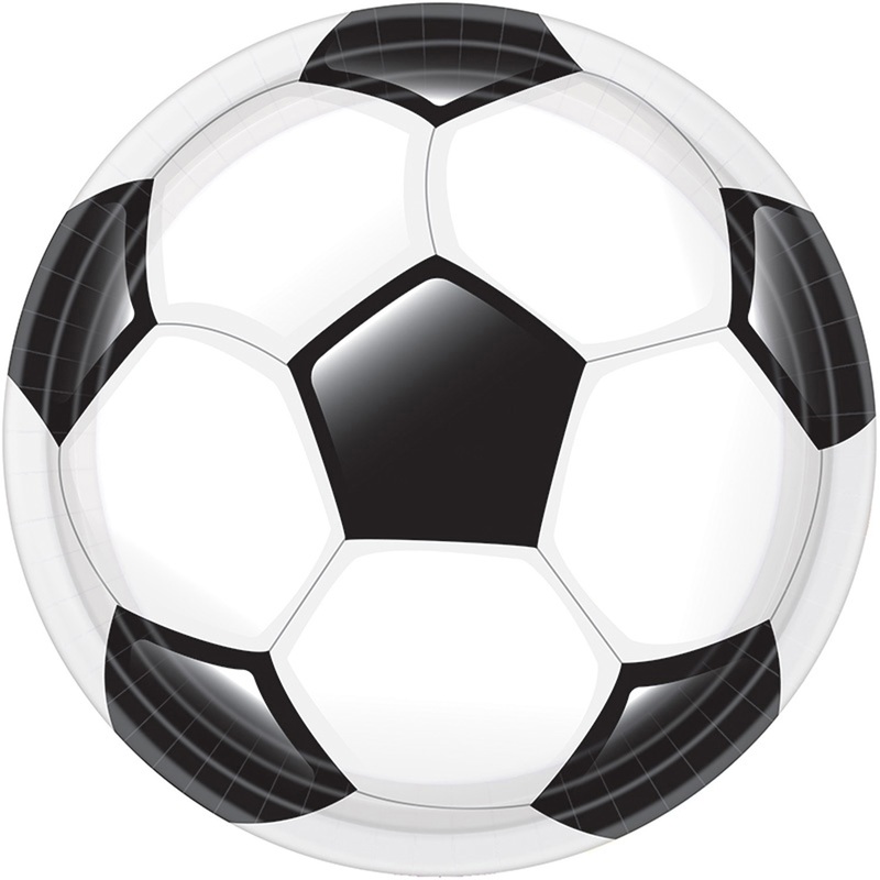 8 football game time plates 23cm