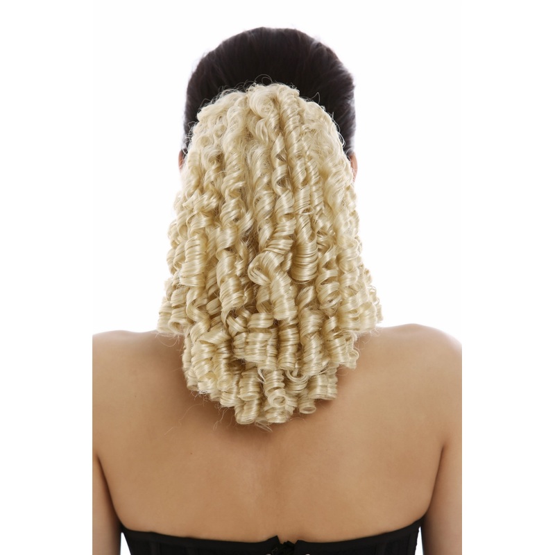 Ponytail Hairpiece baroque ringlets curls voluminous platinum blonde N900A+2