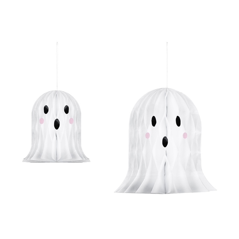 2 small honeycomb ball ghosts, 2030 cm