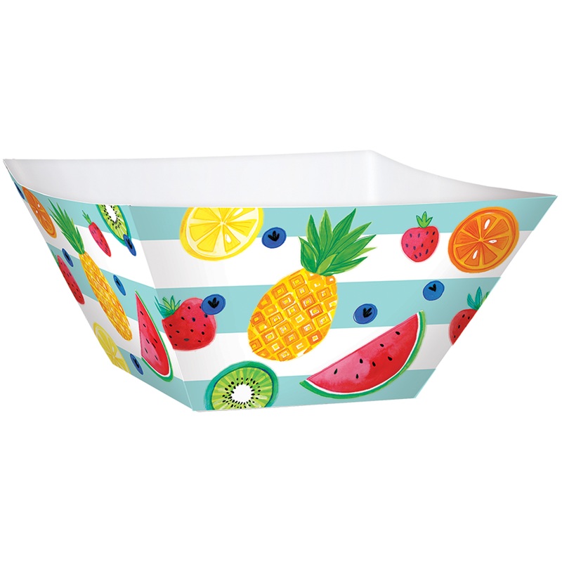 3 tutti frutti paper bowls 24cm