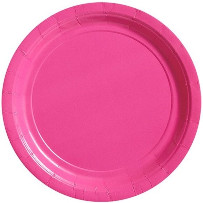50 pink paper plates Ella 23cm
