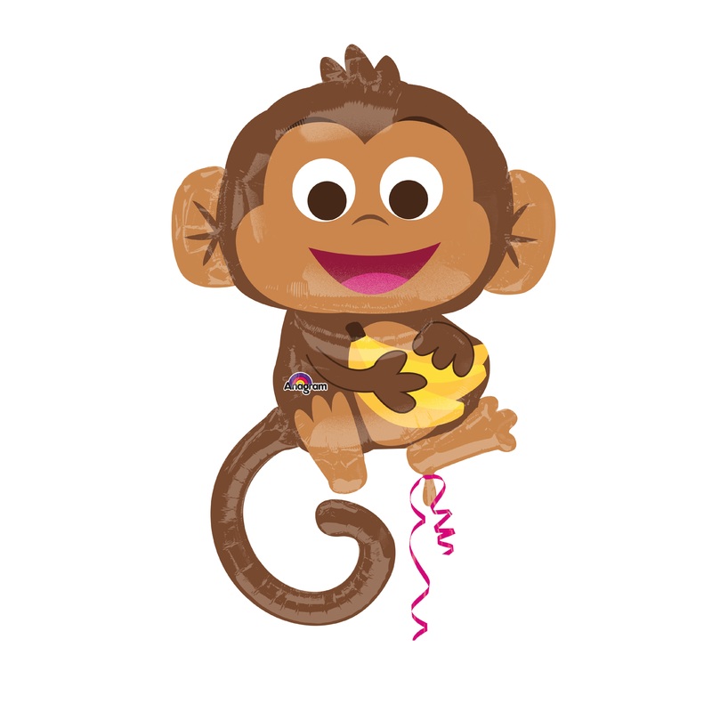 Foil balloon jungle monkey Lian figure