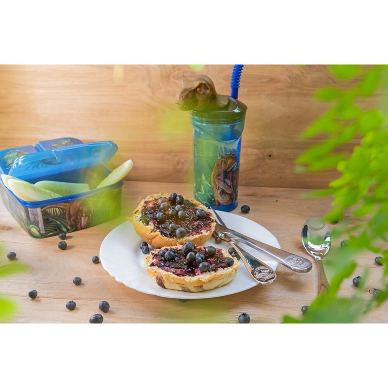 Trinkbecher Jurassic World mit 3D Figur und Trinkhalm 360ml