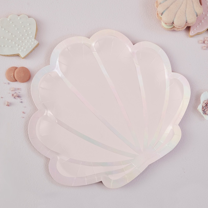 8 Be Mermaid paper plates 25 x 23cm