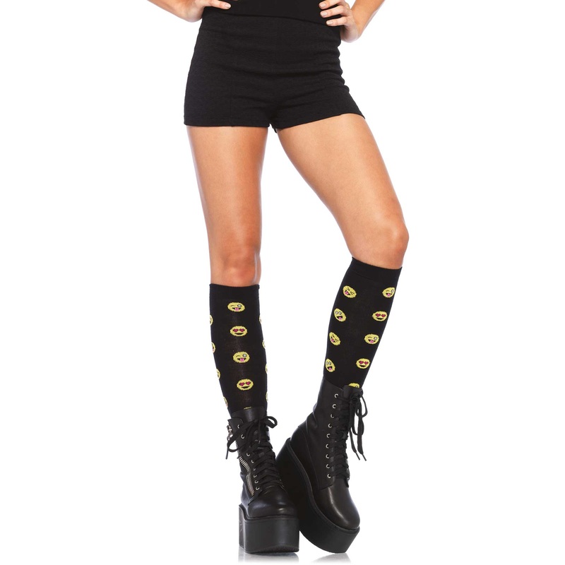 Acrylic Emoji Knee Highs Stockings