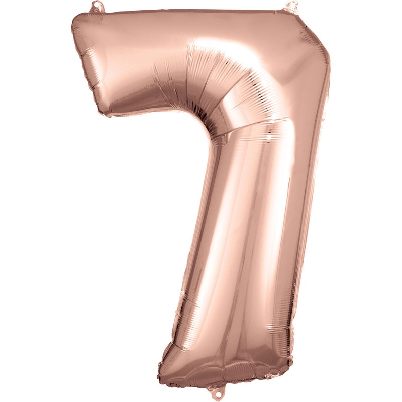 33 Rose Gold Numbered Foil Balloon #7
