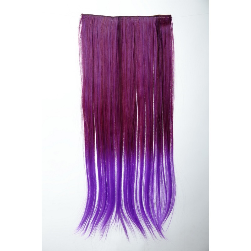 5 Clips Clip-In Extension Ombre Purple to Purple  YZF-3179P-T2315TT3533