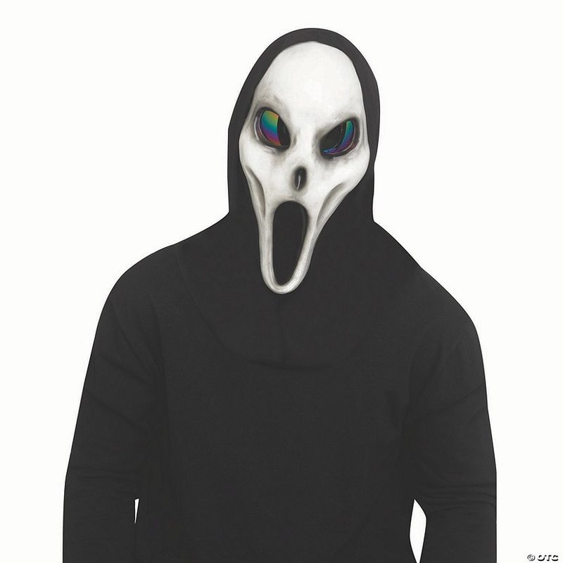 Adults Alien Spawn Grey Full Mask with Black Hood – One Size