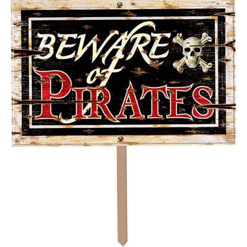 Pirate party 3D sign 48cm x 32cm